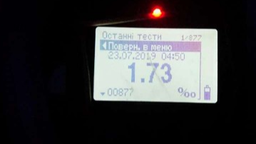 Доза алкоголю перевищила норму у 8 разів: під Луцьком спіймали п'яного водія