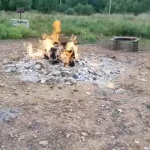Вогонь з під землі у селі Лісна Слобідка