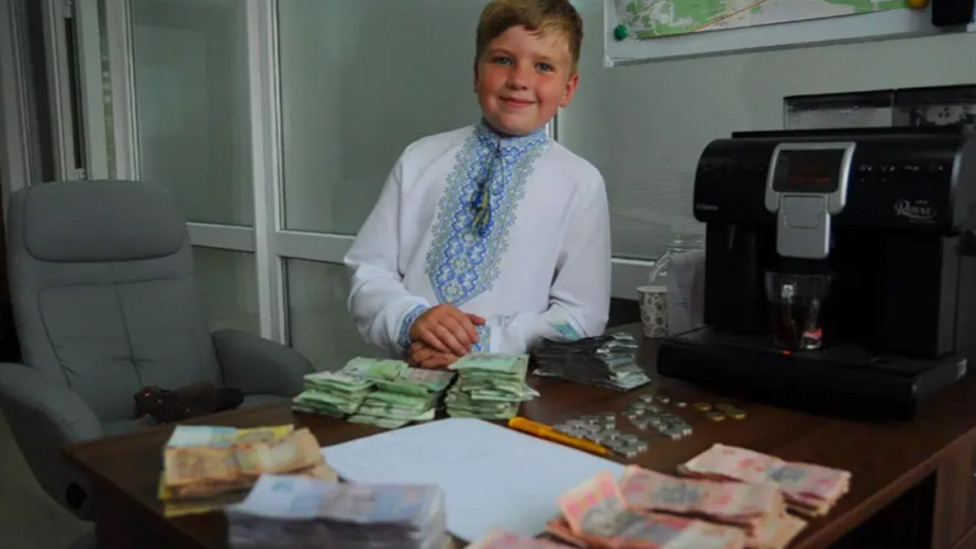 9-річний хлопчик зі Львова зібрав 3 мільйони гривень для ЗСУ