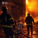 На Волині внаслідок обстрілу виникла пожежа на об’єкті інфраструктури. Фото