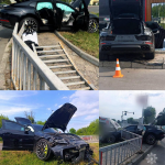У Луцьку водій Porsche врізався в металеве огородження