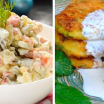 Не викидайте залишки салатів: з “Олів’є” і “Мімози” можна зробити оладки та конвертики