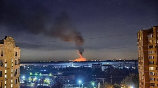 У Московській області сталася масштабна пожежа біля військового аеродрому