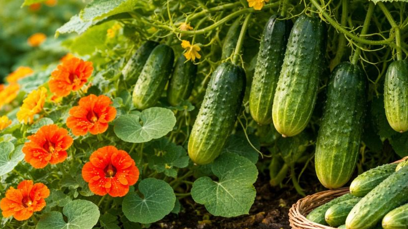 Які рослини посадити поруч з огірками