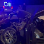 Від удару Mazda перекинулась на бік: з'явилося відео зіткнення чотирьох автівок на Волині