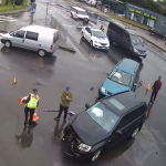 ДТП у Луцьку: на перехресті чотирьох вулиць зіткнулися легковики