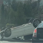 На вулиці Ветеранів у Луцьку - ДТП: автівка перекинулася на дах