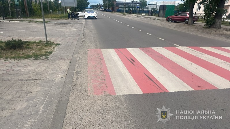 На Волині оголосили підозру неповнолітньому мотоциклісту, який збив дитину на пішохідному переході