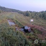 ДТП на Волині: BMW з’їхав у кювет і перекинувся, травмувалися троє людей
