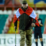 Боєць волинської бригади відкрив поєдинок чемпіонату України з футболу