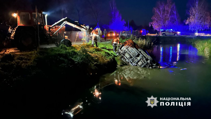 Двоє людей загинуло: подробиці аварії на Волині, де автівка злетіла у ставок