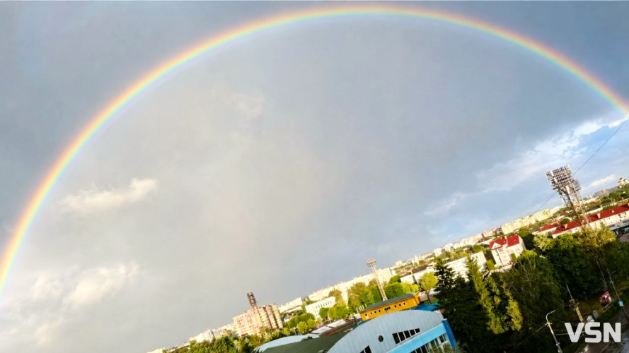 Після грози над Луцьком з’явилася подвійна веселка. Фото