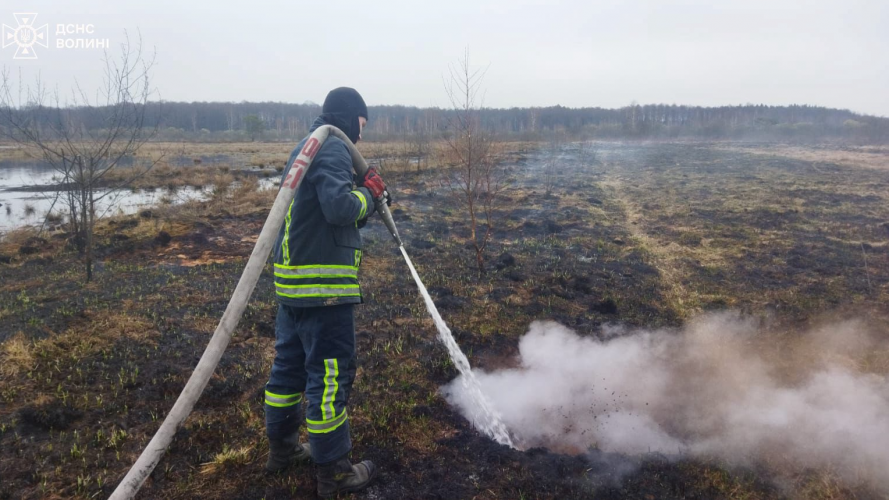 На Волині понад 7 годин гасили торф: за добу ліквідували 10 пожеж на 5 гектарах