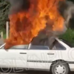 У Луцьку посеред дороги загорівся автомобіль