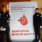 Понад 3 літри донорської крові: поліцейські охорони Волині долучилися до загальнонаціональної акції