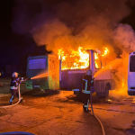 У Луцьку вночі вщент згорів рейсовий автобус