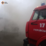 На Волині через пічне опалення зайнявся гараж