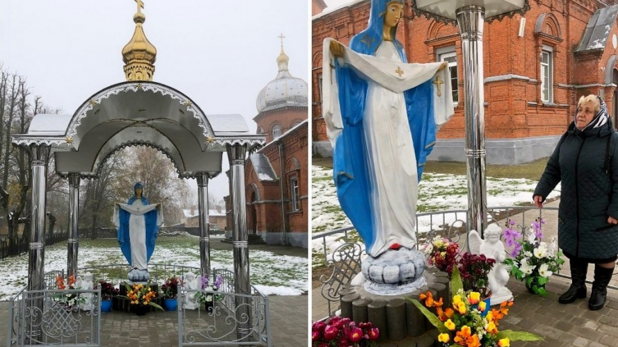 На Волині матір Героя у пам’ять загиблого сина встановила статую Божої Матері