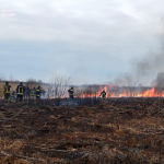 На Волині дві доби ліквідовували масштабну пожежу сухої трави