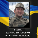 На Донеччині зупинилося серце військового з Волині Дмитра Бешти