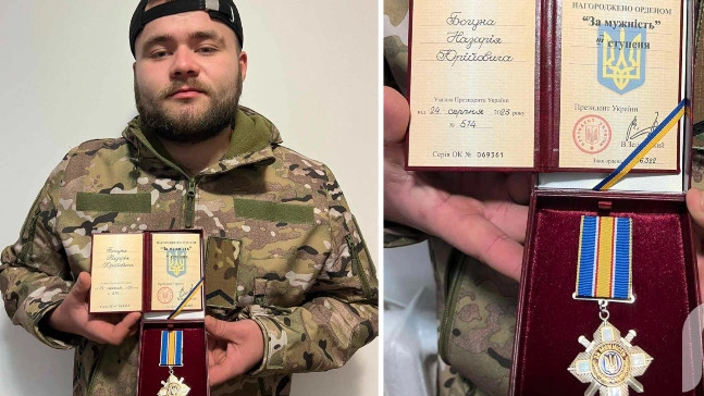 Підписав контракт на службу в ЗСУ у 19 років: Волинський захисник отримав нагороду від президента