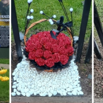 На Волині невідомий вкрав кошик із квітами та ліхтарики з Алеї слави