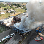 На Волині горіла пилорама