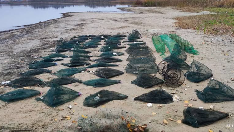 Понад 600 тисяч гривень збитків: на Волині з озера дістали заборонені пастки і врятували 185 раків