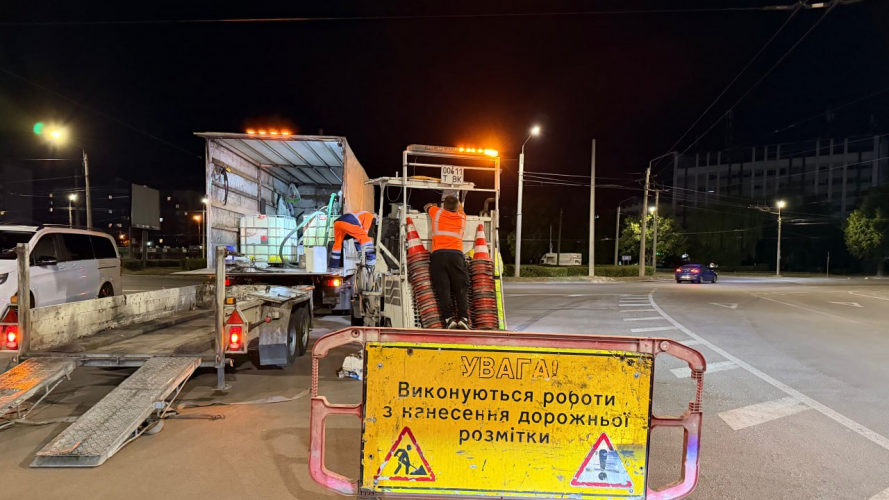 Дві смуги на Ковельській та розмітка біля «Глобуса»: у Луцьку тривають дорожні роботи