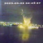 З'явилося відео нічної атаки морських БПЛА на Севастопольську бухту