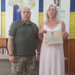 На Волині дружині загиблого майора передали відзнаку Міністерства оборони