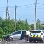 На Волині авто після зіткнення врізалося в паркан і перекинулося. Відео