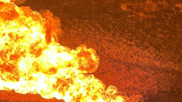 На Волині внаслідок падіння уламків БПЛА загорівся газопровід