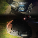 Нічні перегони у Луцьку: водій Audi тікав від поліції і врізався у бордюр