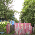 Мурал, розписи і квіти на воротах: як художниця з Волині розмальовує власне село. Відео