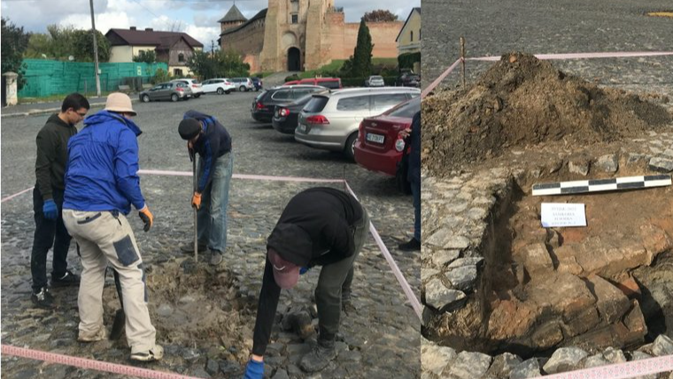 Біля Луцького замку виявили мурування середньовічної забудови