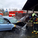 У селі на Волині загорілося авто. Фото