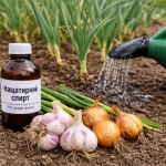 Як захистити цибулю і часник від шкідників за допомогою нашатирю