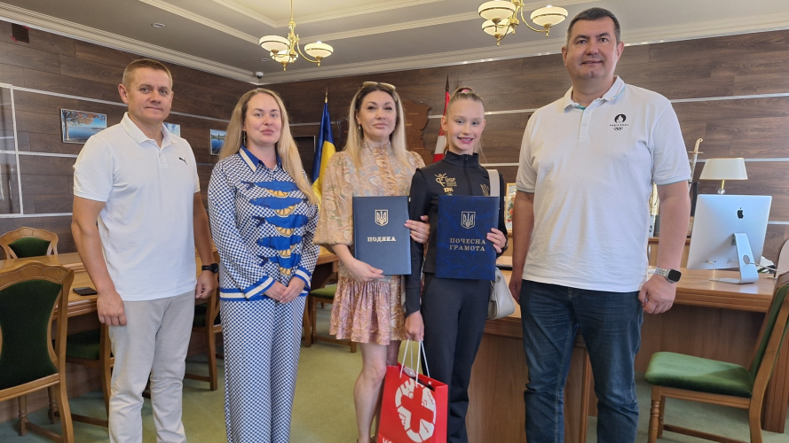На Волині привітали 14-річну Маргариту Мельник, яка виборола «золото» на Чемпіонаті Європи з гімнастики