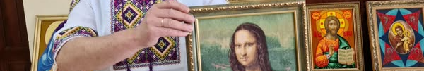 Мону Лізу вишив на нічній зміні: працівник АЗС із Волині здивував виставкою шедеврів