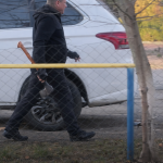 Сокирою по Mitsubishi, ножем по Mercedes: у Луцьку чоловік влаштував погром авто